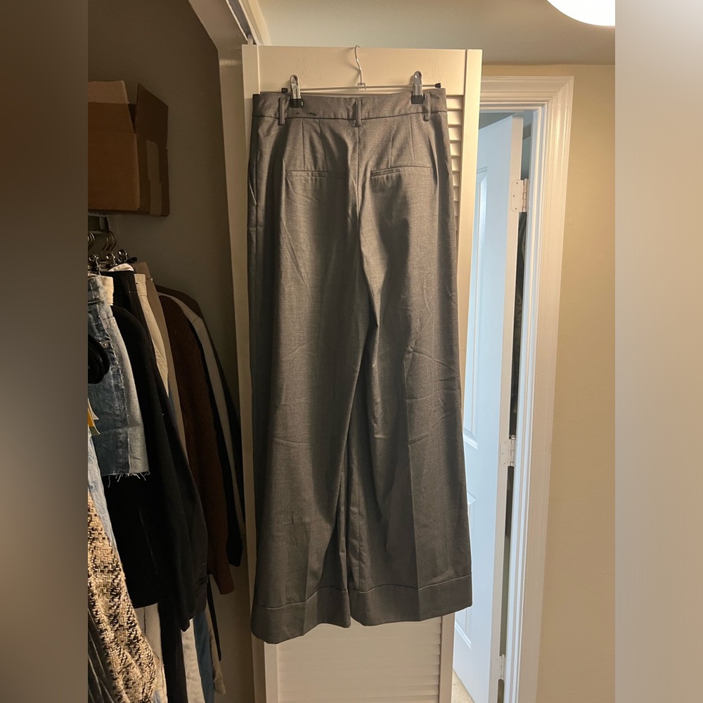 Gray wool trousers